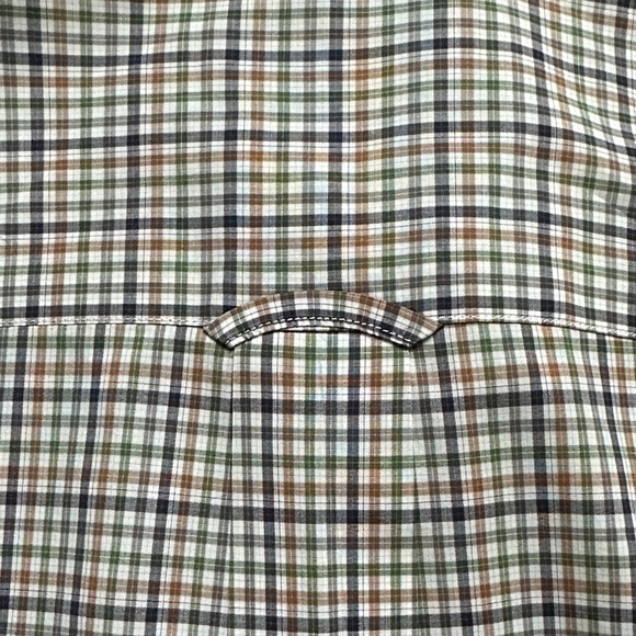 Robert Talbott Men's Plaid Button-Down Shirt - Green and Brown - Picture 6 of 8